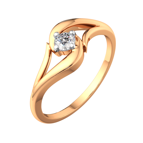 Кольцо из розового золота с фианитом 2101164.9K.R фото 2