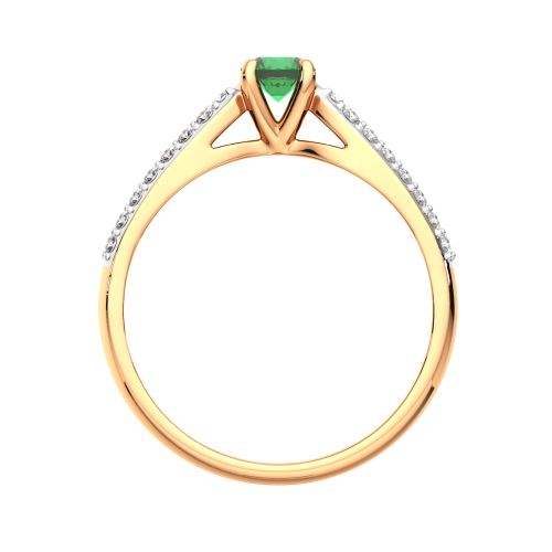 Кольцо из розового золота с бриллиантом 2DL2004.14K.R фото 4
