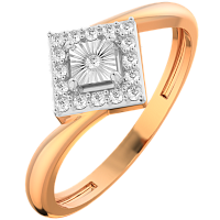Кольцо из комбинированного золота с бриллиантом 2D00156.14K.B