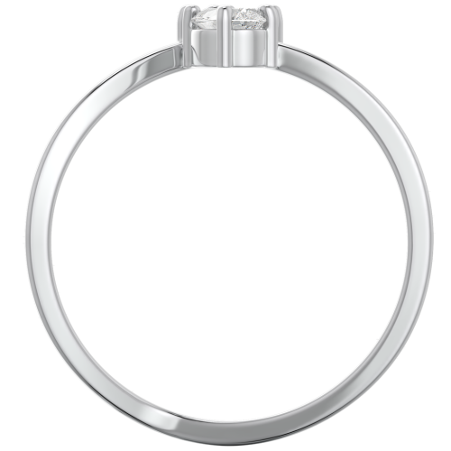 Кольцо из серебра с фианитом 0210346 фото 4