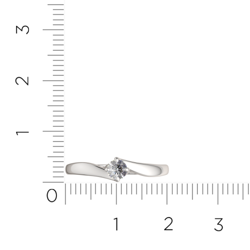 Кольцо помолвочное из белого золота с бриллиантом 2D00145.14K.W фото 5