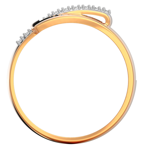 Кольцо из розового золота с фианитом 210518-9K фото 2