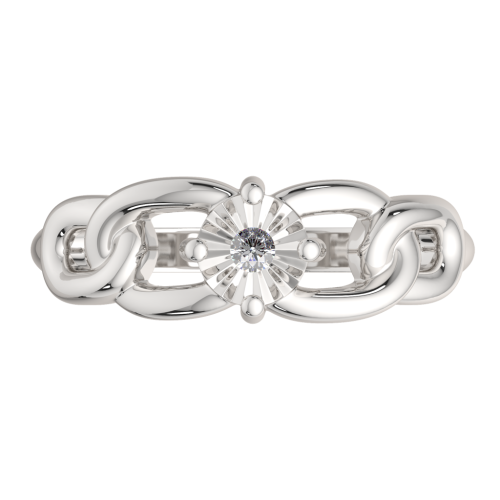 Кольцо из серебра с бриллиантом 02D0011 фото 3