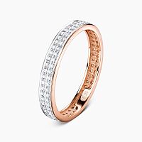 Кольцо из розового золота с бриллиантом 009-11000