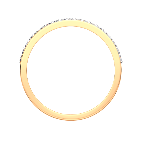 Кольцо из розового золота с фианитом 2101253.14K.R фото 4