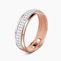 Кольцо из розового золота с бриллиантом 017-11000