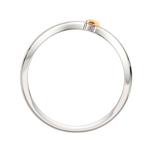 Кольцо из комбинированного серебра 0200301.G14K фото 5