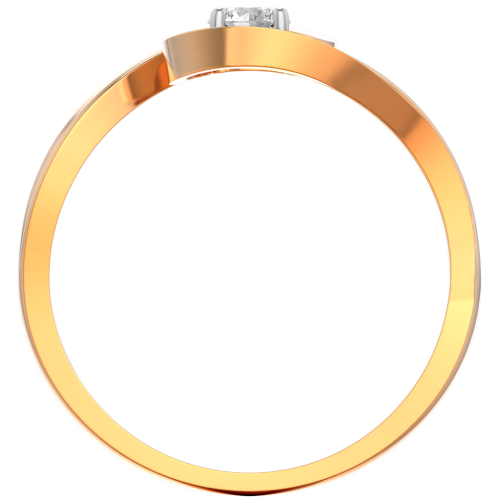 Кольцо из розового золота с фианитом 210524 фото 2