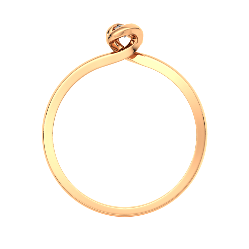 Кольцо помолвочное из розового золота с фианитом 2101138.14K.R фото 4