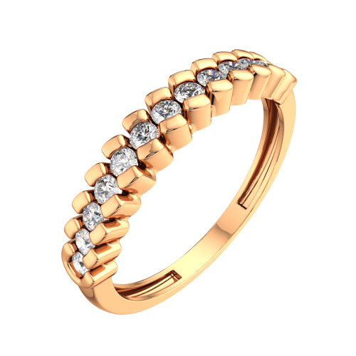 Кольцо из розового золота с фианитом 210707.14K.R фото 2