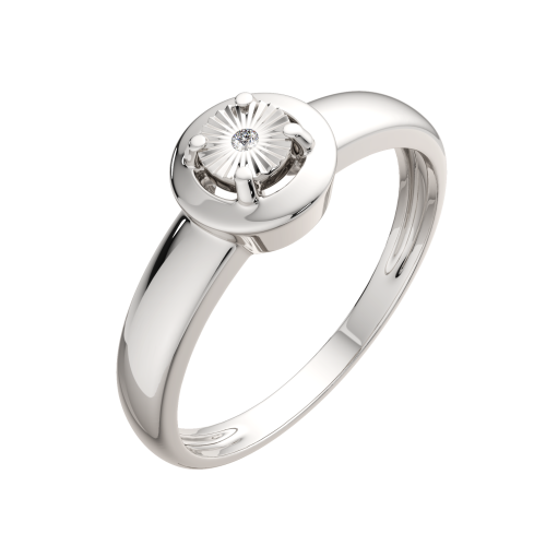 Кольцо из серебра с бриллиантом 02D0066.ZZ фото 2