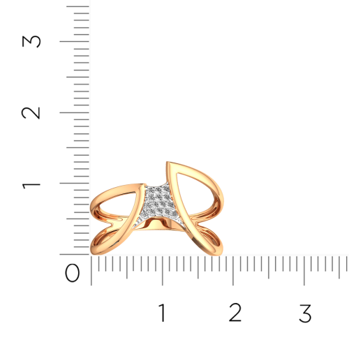 Кольцо из розового золота с фианитом 2101239.14K.R фото 6
