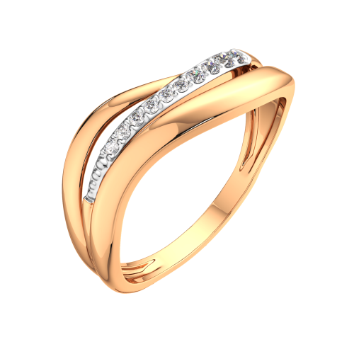 Кольцо из розового золота с фианитом 2101084.14K.R.ZZ фото 2