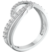 Кольцо из серебра с фианитом 0210259