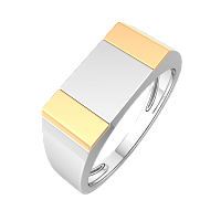 Кольцо из комбинированного серебра 0200071.G14K