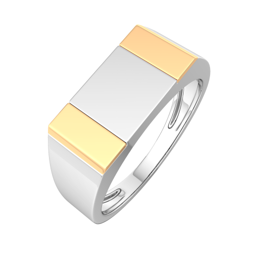 Кольцо из комбинированного серебра 0200071.G14K