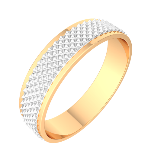 Кольцо обручальное из комбинированного золота 1450127.14K.B фото 2