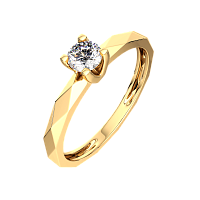 Кольцо помолвочное из желтого золота с бриллиантом 2D00363.18K.Y