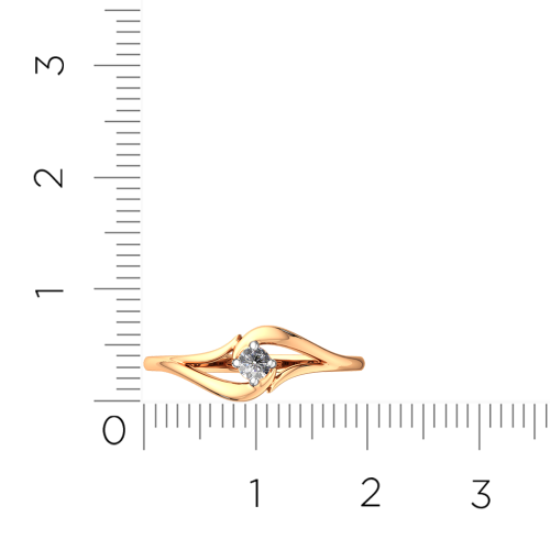 Кольцо из розового золота с фианитом 2101164.9K.R фото 5