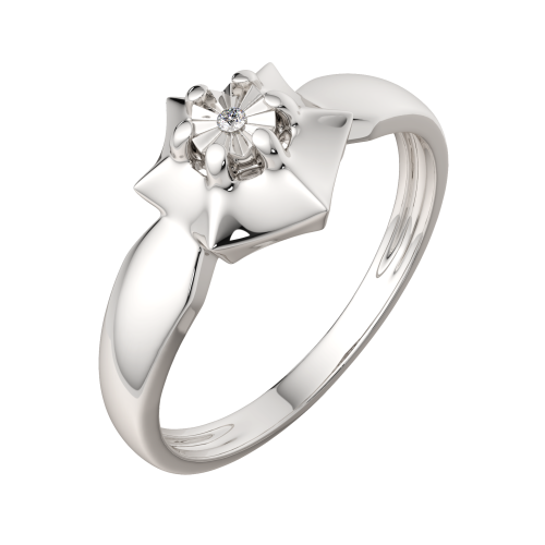 Кольцо из серебра с бриллиантом 02D0089.ZZ фото 2