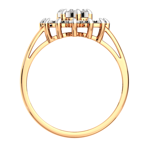 Кольцо из комбинированного золота с бриллиантом 2D00180.14K.B.ZZ фото 4