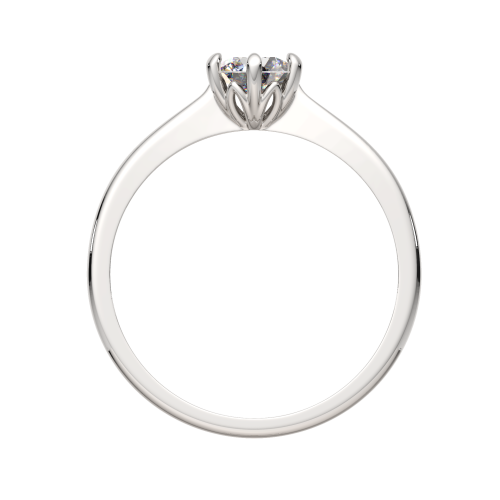 Кольцо помолвочное из серебра с фианитом 0210376 фото 4
