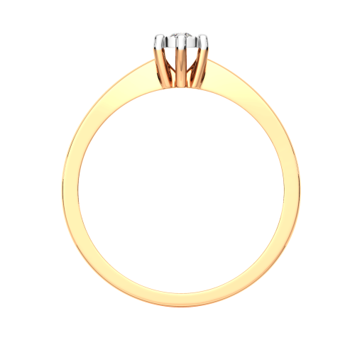 Кольцо помолвочное из комбинированного золота с бриллиантом 2D00134.14K.B фото 4