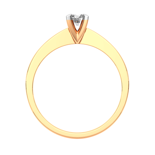 Кольцо помолвочное из розового золота с бриллиантом 2D00323.14K.R фото 4