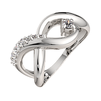 Кольцо из серебра с фианитом 0210368