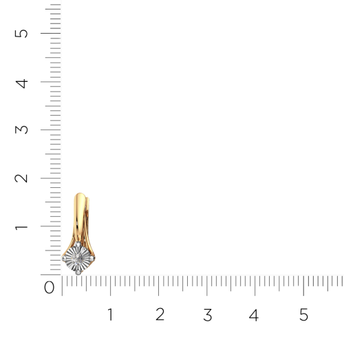 Серьги из комбинированного золота с бриллиантами 3D00139.14K.B фото 4