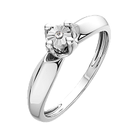 Кольцо помолвочное из белого золота с бриллиантом 2D00217.14K.W