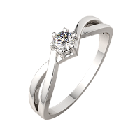 Кольцо из серебра с фианитом 0210365