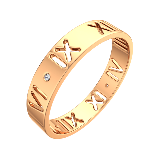 Кольцо из розового золота с фианитом 280011.14K.R фото 2