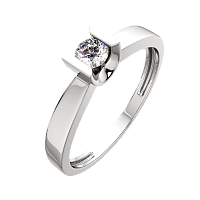 Кольцо помолвочное из белого золота с бриллиантом 2D00233.14K.W