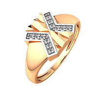Кольцо из розового золота с фианитом 2101157.9K.R.ZZ