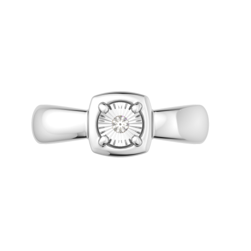 Кольцо из серебра с бриллиантом 02D0009 фото 3