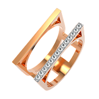 Кольцо из розового золота с фианитом 210791.14K.R