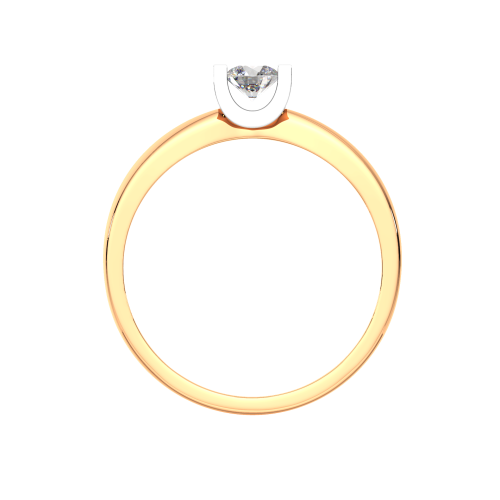 Кольцо помолвочное из комбинированного золота с бриллиантом 2D00288.14K.B фото 4