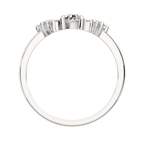 Кольцо из серебра с фианитом 0210805 фото 4