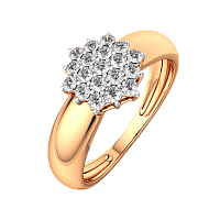 Кольцо из розового золота с фианитом 2101352.9K.R