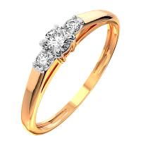 Кольцо из розового золота с фианитом 2101086.14K.R