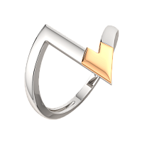 Кольцо из комбинированного серебра 0200105.G14K
