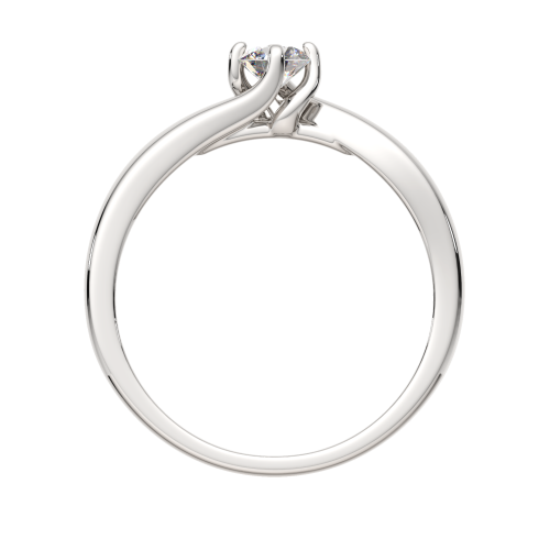 Кольцо помолвочное из белого золота с бриллиантом 2D00145.14K.W фото 4