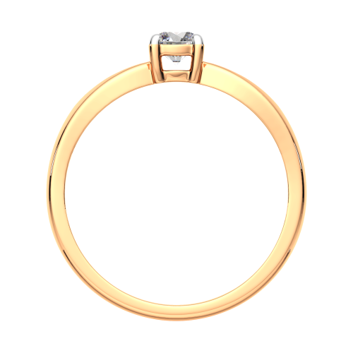 Кольцо из розового золота с фианитом 2101609.14K.R фото 4