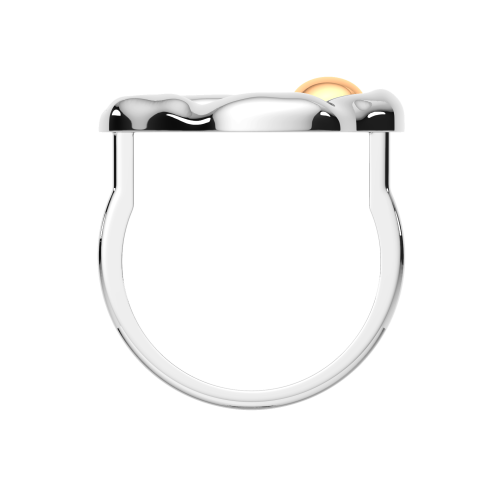 Кольцо из комбинированного серебра 0200086.G14K фото 4