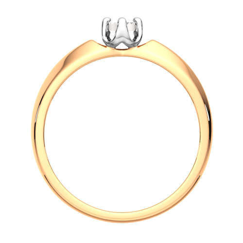 Кольцо помолвочное из комбинированного золота с бриллиантом 2D00217.14K.B фото 4