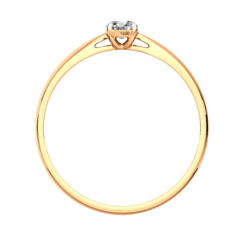 Кольцо помолвочное из розового золота с фианитом 2101194.14K.R фото 4