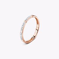 Кольцо из розового золота с бриллиантом 001-11000