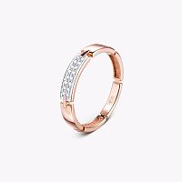 Кольцо из розового золота с бриллиантом 018-11000
