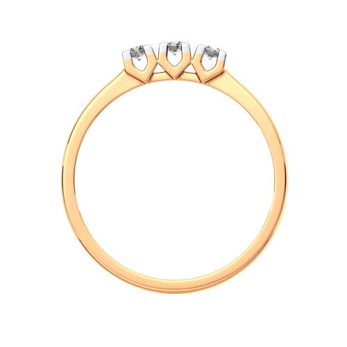 Кольцо из розового золота с бриллиантом 2D00186.14K.R фото 4